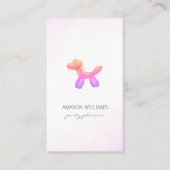 Pink Lilac Balloon Animal Party Event Plane Visitenkarte (Vorderseite)
