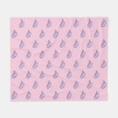Pink Lilac Cowgirl Rodeo Muster Fleecedecke (Vorderseite (Horizontal))