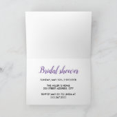 Pink Lilac Floral Brautparty Einladung (Innenseite)