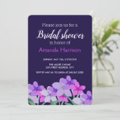 Pink Lilac Floral Brautparty Personalisiert Save The Date (Stehend Vorderseite)