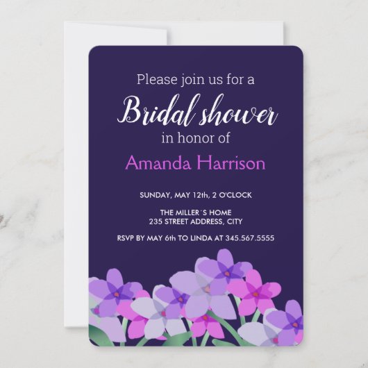 Pink Lilac Floral Brautparty Personalisiert Save The Date (Vorderseite)