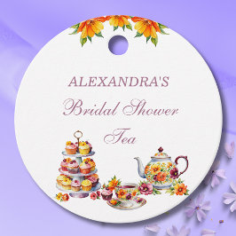 Pink Lilac Floral Tee Brautparty Danke Favo Geschenkanhänger