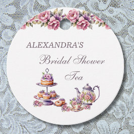 Pink Lilac Floral Tee Brautparty Vielen Dank Geschenkanhänger