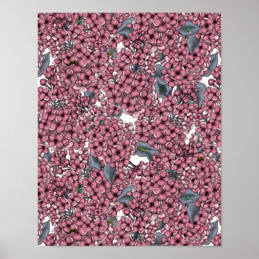 Pink Lilac Garten Poster (Vorne)