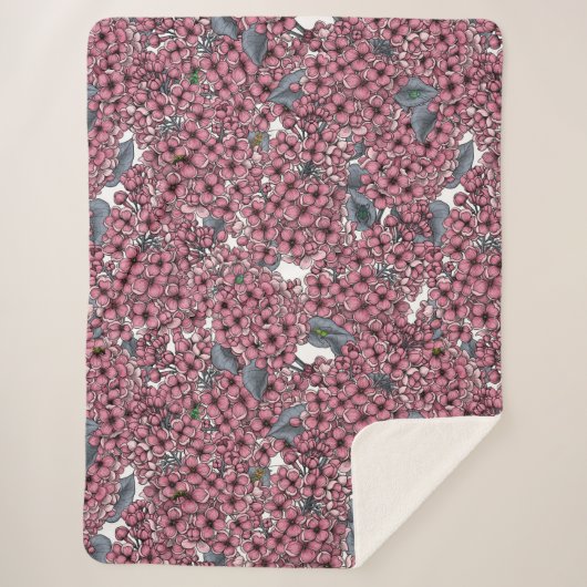 Pink Lilac Garten Sherpadecke (Vorderseite)