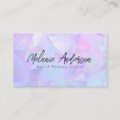 Pink Lilac Geometric Crystal Visitenkarte (Vorderseite)