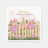 Pink Lilac Hydrangea Fresh Market Bridal Shower Serviette (Vorderseite)