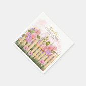 Pink Lilac Hydrangea Fresh Market Bridal Shower Serviette (Ecke)