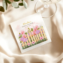 Pink Lilac Hydrangea Fresh Market Bridal Shower  Serviette