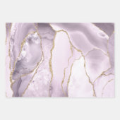 Pink lilac lila agate Packpapier Blatt (Vorderseite 2)