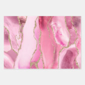 Pink lilac lila agate Packpapier Blatt (Vorderseite)