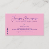 Pink Lilac Lila Lavendel Visitenkarte (Rückseite)