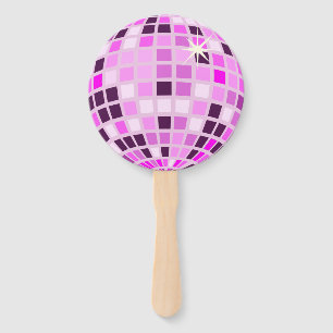 Pink Lilac Lila Retro Modernes Diskothek Ball Fächer