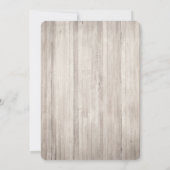 Pink Lilac Mason Jar Barn Wood Rustikale Hochzeit Einladung (Rückseite)