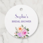 Pink Lilac Rose Helles Brautparty Geschenkanhänger (Vorderseite)