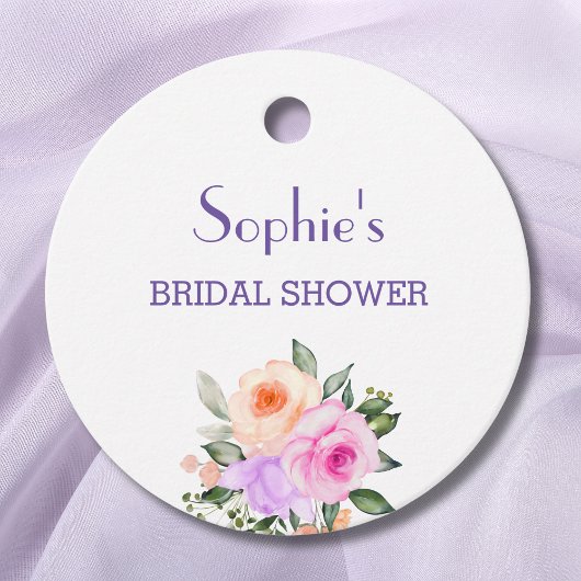 Pink Lilac Rose Helles Brautparty Geschenkanhänger