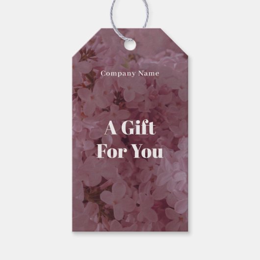 Pink lilac themed geschenkanhänger (Vorderseite)