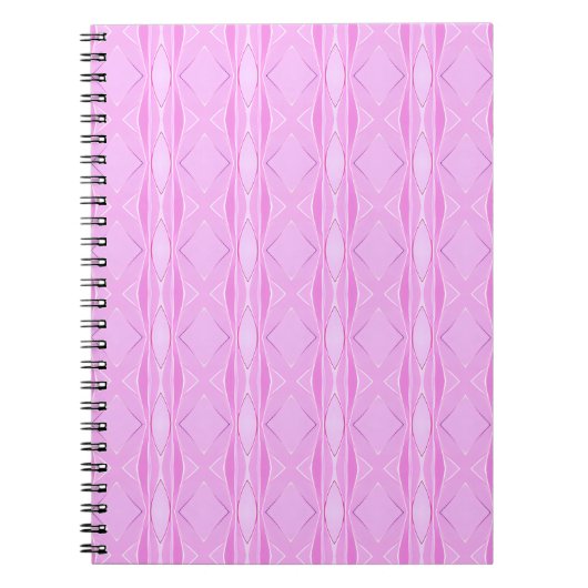 Pink Lilac und Magenta Diamond Geometrisches Muste Notizblock (Vorderseite)