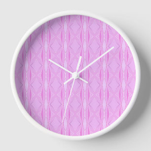 Pink Lilac und Magenta Diamond Geometrisches Muste Uhr