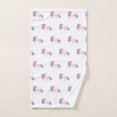 PINK LILAC UNICORN WHITE BADEZIMMER TOWEL SET (Handtuch)