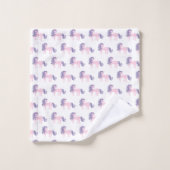 PINK LILAC UNICORN WHITE BADEZIMMER TOWEL SET (Waschlappen)