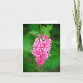 Pink Lilac Watercolor Blank Card Karte