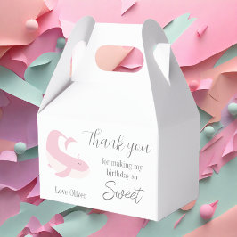 Pink Lilac Whale Pastel Geburtstagsparty Danke Geschenkschachtel
