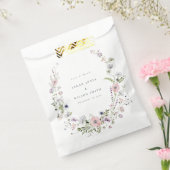 Pink Lilac Wildblume Wreath Wedding Vielen Dank Geschenktütchen (Versiegelt)