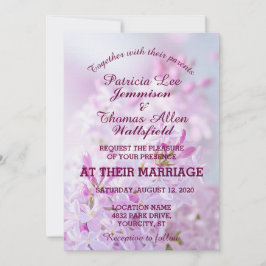 Pink Lilacs individuelle Einladung zur Hochzeit