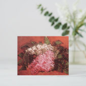 Pink Lilacs von Vincent van Gogh, Still Life Blume Postkarte (Stehend Vorderseite)