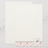 Pink Lilie Stationery Briefpapier (Vorne/Hinten)