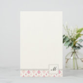 Pink Lilie Stationery Briefpapier (Stehend Vorderseite)