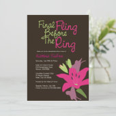 Pink Lilienendflug vor der Einladung (Stehend Vorderseite)