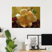 Pink Lilies Bouquet Print Poster (Heimbüro)