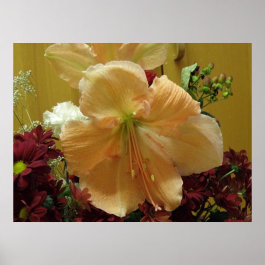 Pink Lilies Bouquet Print Poster (Vorne)