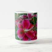 Pink Lilies Impressionist Blumenmalerei Art Kaffeetasse (Mittel)