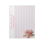 Pink Lilies Lined Notizblock (Rotiert)