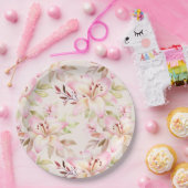 Pink Lilies Pappteller (Party)