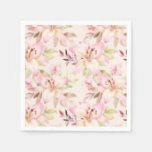 Pink Lilies Serviette (Vorderseite)