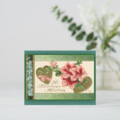 Pink Lilies Valentine Grußkarten Feiertagspostkarte (Stehend Vorderseite)