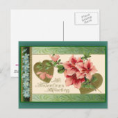 Pink Lilies Valentine Grußkarten Feiertagspostkarte (Vorne/Hinten)