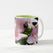 Pink Lilies Zweifarbige Tasse (VorderseiteRechts)