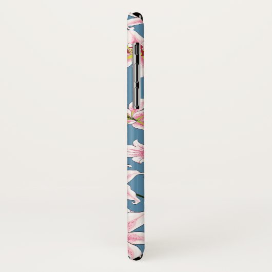 Pink Lilly Blume Pattern Case-Mate iPhone Hülle (Hinten/Links)