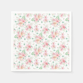 Pink Lilly Blume Serviette