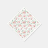 Pink Lilly Blume Serviette (Ecke)