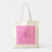 Pink Lilly Tote Bag Tragetasche (Rückseite)