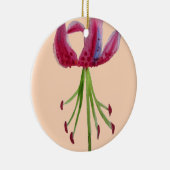 Pink Lily Aquarell Moderne Blume Blumenstrauß Keramikornament (Rechts)