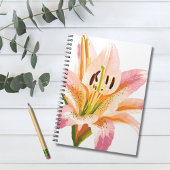 Pink Lily Blume | Aquarellfarbene Blütenmalerei Notizblock