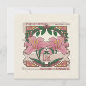 Pink Lily - Blume bedeutet Freundschaftsgrüßkarte (Vorderseite)