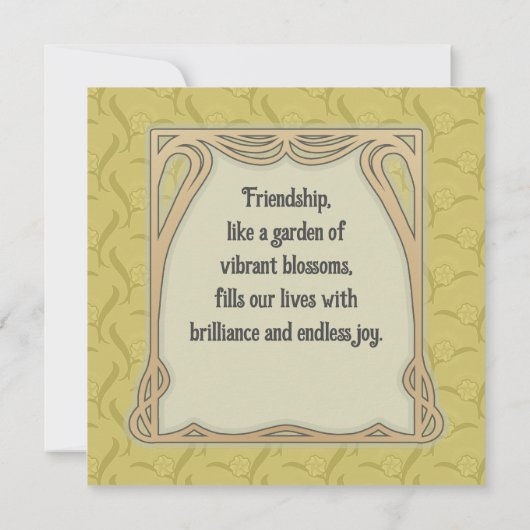 Pink Lily - Blume bedeutet Freundschaftsgrüßkarte (Rückseite)